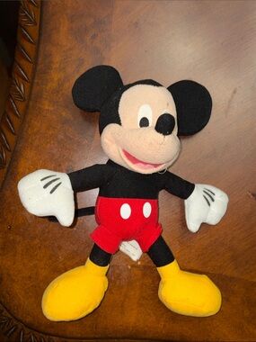 Disney Mickey Mouse Plush in Black, Red, Yellow & White